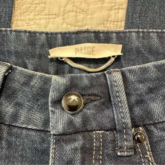 Paige NWT Stella 34.5IN Jolene Pockets Grecia Jeans High Rise Slit Ankles Sz.24 - Picture 9 of 16